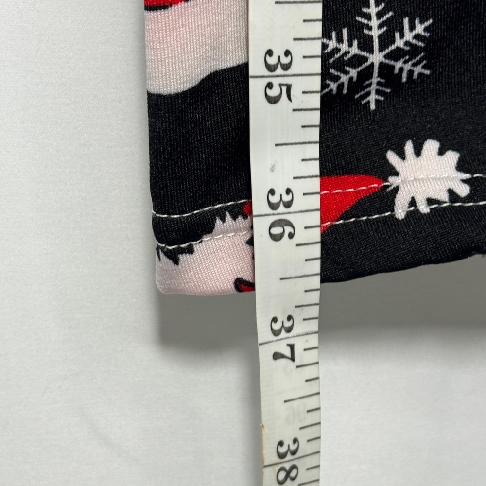 Poof! Black Leggings with Red Santa Hats - Picture 5 of 5